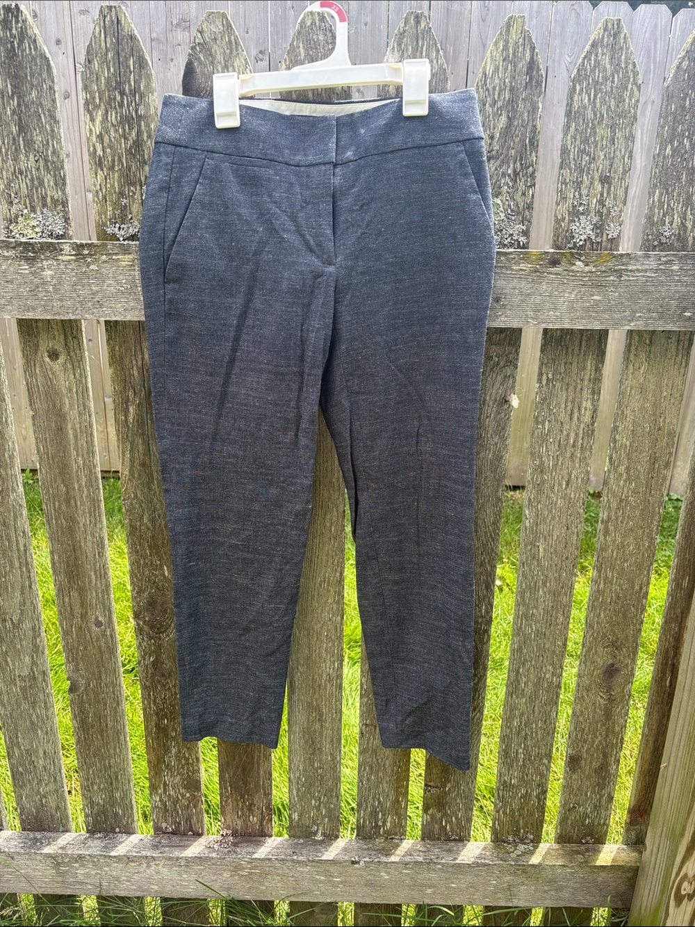 LOFT Charcoal Gray Cropped Dress Pants